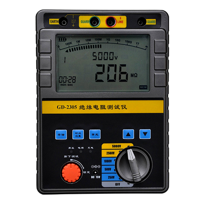GD-2305 2306 5kV 10kV Testador de resistência de isolamento de display digital