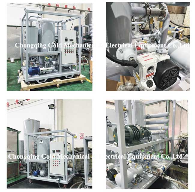Máquina de purificação de óleo de transformador ZJA-3ky 3000L/H pronta para remessa