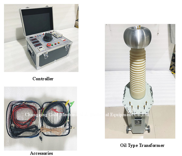 GDJZ-AC100KV DC140KV 5KVA TIPO DE ÓLEO TESMENTE AC DC Hipot Tester pronto para remessa