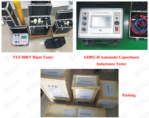 Testador de Hipot VLF-80KV e Testador de Indutância de Capacitância GDRG-H vendidos para o Chile