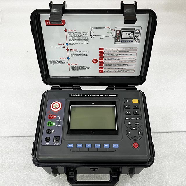 Índice de polarização do transformador GD-3045E Teste de polarização de 5kv 10kV MEGENTO DE RESISTÊNCIA DE ISOLIGADO 